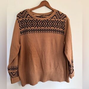 Jason Wu Tan and Black Geometric Sweater